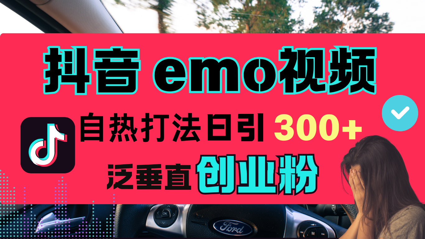 抖音“EMO视频”自热流打法，日引300+泛垂直创业粉-搞钱帮