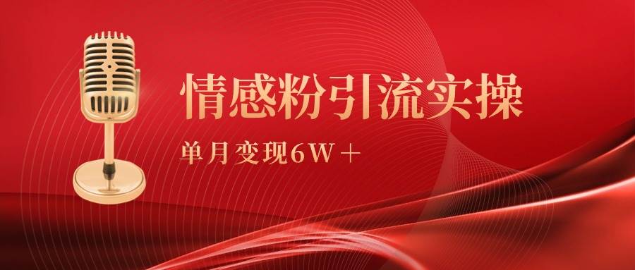 单月变现6w+，情感粉引流变现实操课-搞钱帮