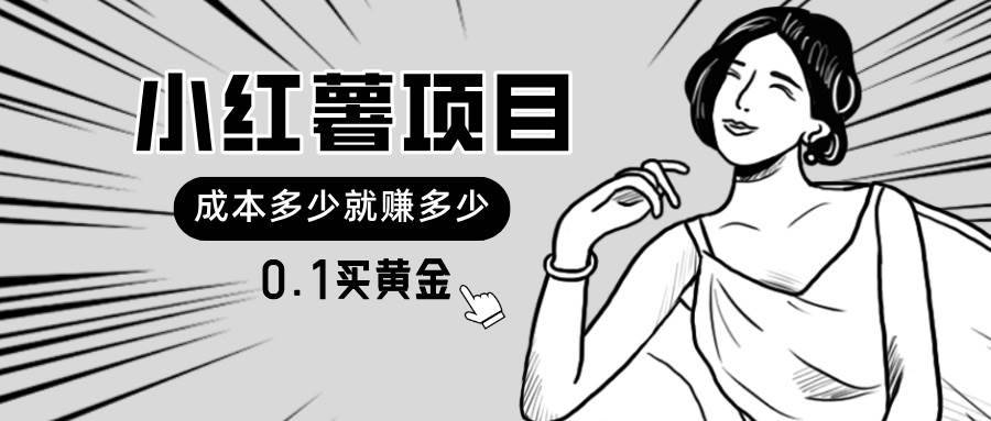小红薯暴力项目，0.1买黄金。操作简单，日入无上限，可无限扩大。-搞钱帮