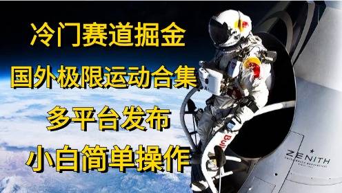 冷门赛道掘金，极限运动合集，多平台发布，小白简单操作-搞钱帮