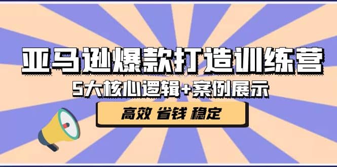 亚马逊爆款打造训练营：5大核心逻辑+案例展示 打造爆款链接 高效 省钱 稳定-搞钱帮