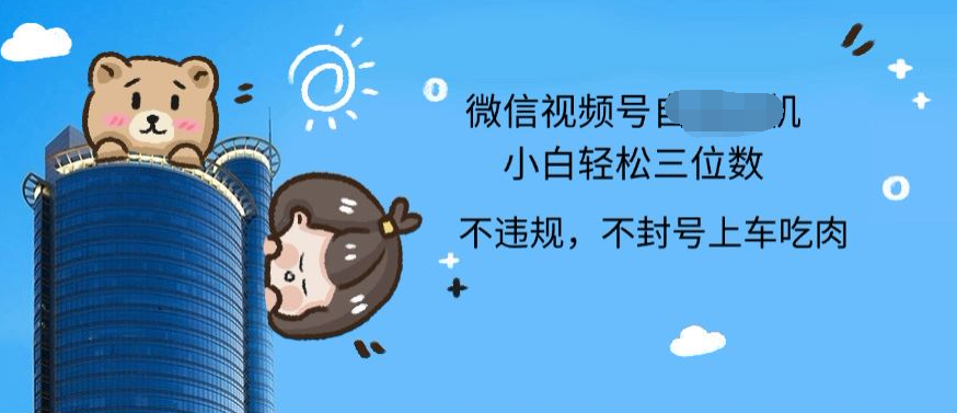 2024最新微信视频号挂机小白可上手，轻松日入三位数-搞钱帮