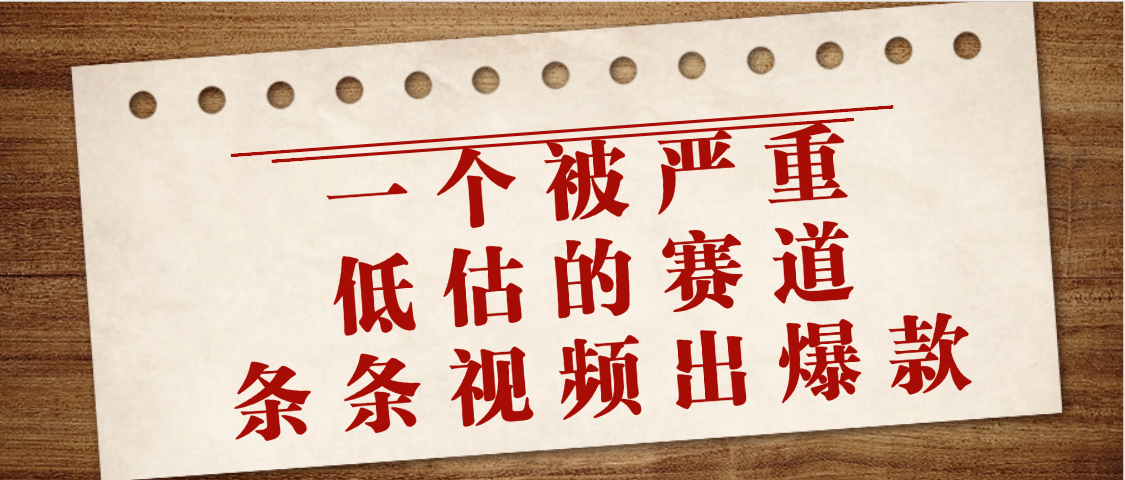 一个被严重低估的赛道，条条视频出爆款，一个月变现3万+-搞钱帮