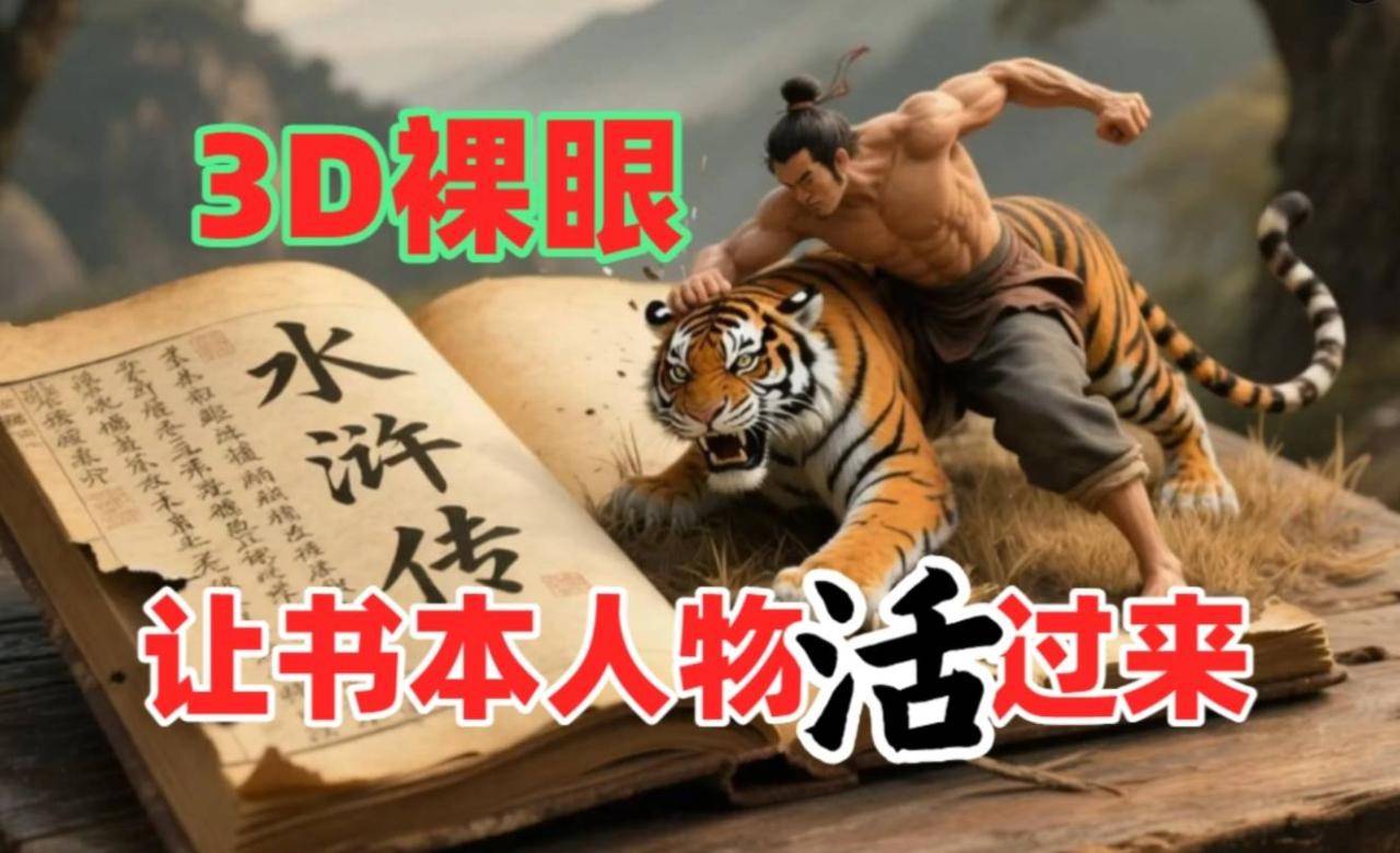 书本人物裸眼3D视频，一条视频收益过千，保姆级教程-搞钱帮