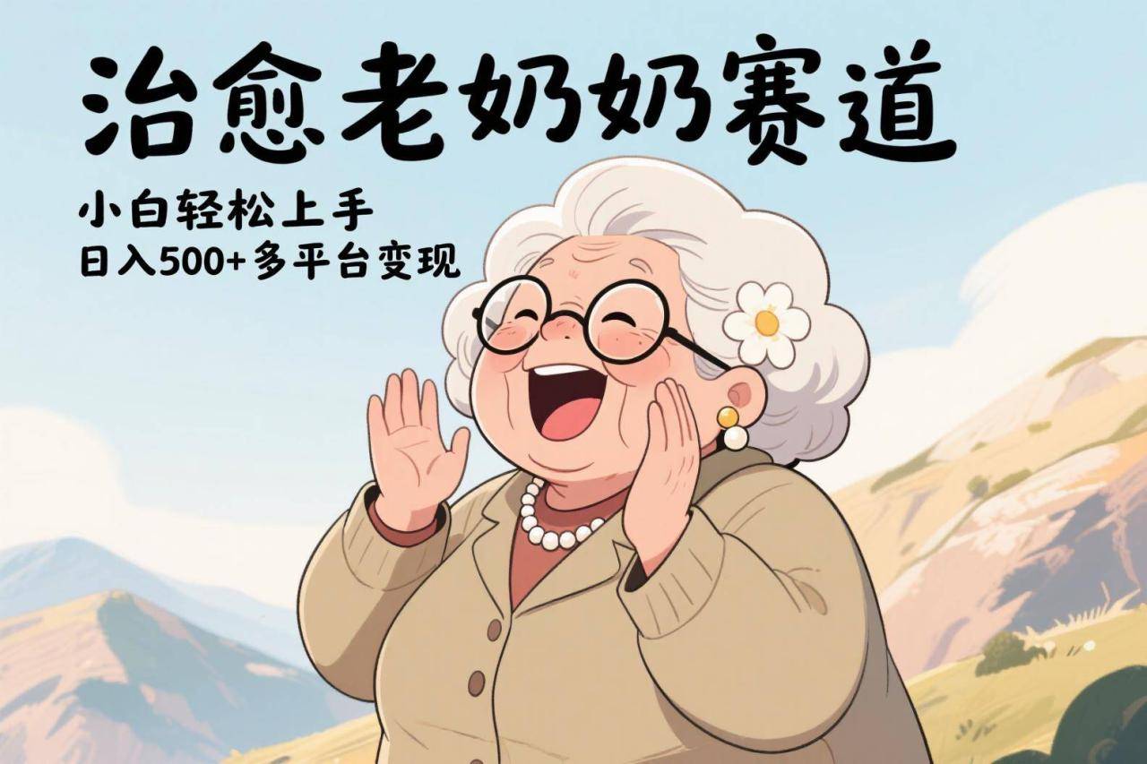视频号治愈老奶奶赛道，小白轻松上手，日入500+多平台变现-搞钱帮
