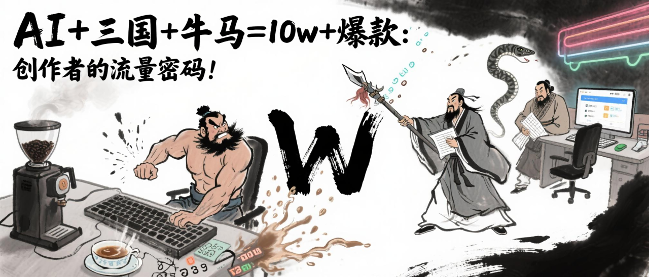 AI+三国+牛马=10w+爆款：创作者的流量密码！-搞钱帮